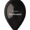 Årets konfirmand ballon, sort