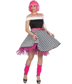 Rock´n Roll skirt sort/hvid