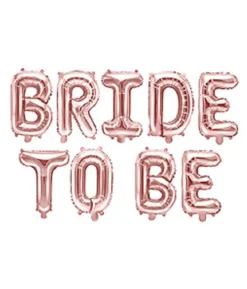 Rose Gold folieballoner Bride to Be