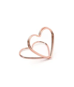 Rose gold hjerte bordkortholder