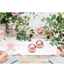 Rose gold kuglelys, 6 cm