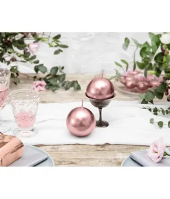 Rose gold kuglelys, 8 cm
