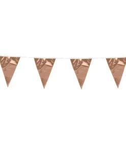 Rose gold vimpelguirlande, metallic