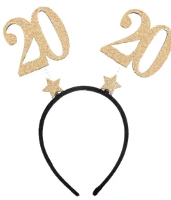 20 års hårbøjle guld glimmer