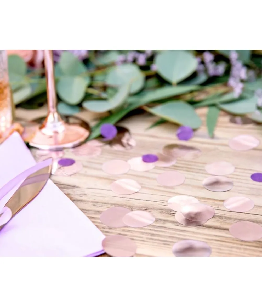Rund rose gold konfetti