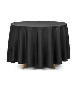 Rund sort stofdug, 230 cm
