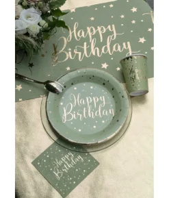 Salvie Happy Birthday paptallerkner