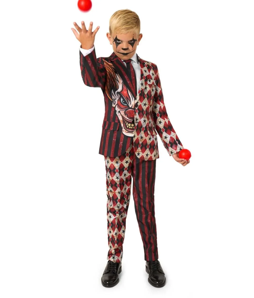 Scary red Clown jakkesæt