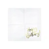 Servietter Happy Birthday, Guld