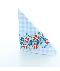 Servietter med blomsterranke og flag