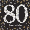 Servietter 80 år Sparkling