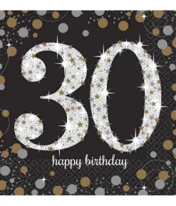 Servietter 30 år Sparkling