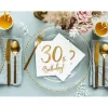 Servietter 30th birthday, guld