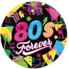 80´s Forever paptallerkner, 23 cm