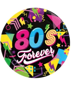 80´s Forever paptallerkner, 23 cm