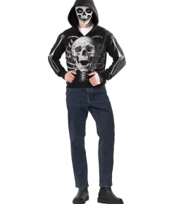 Skelet hoodie med maske