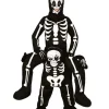 Skelet piggy back kostume, barn