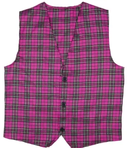 Skotskternet vest Pink