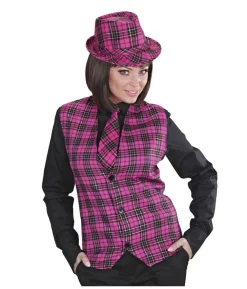 Skotskternet vest Pink