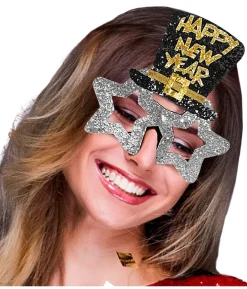 Sølv briller Happy New Year