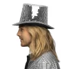 Sølv diskokugle hat