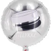 Sølv folieballon med studenterhue