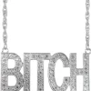 Sølv halskæde Bitch