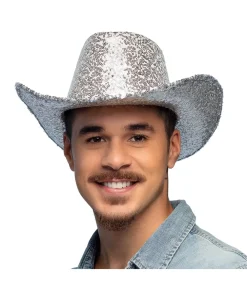 Sølv paillet Cowboyhat