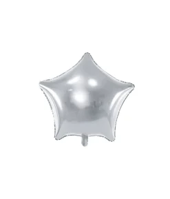 Sølv stjerne folieballon, 70 cm
