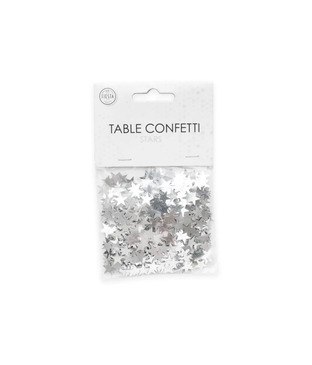 Sølv stjerne konfetti, 14 g