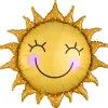 Smilende sol folieballon
