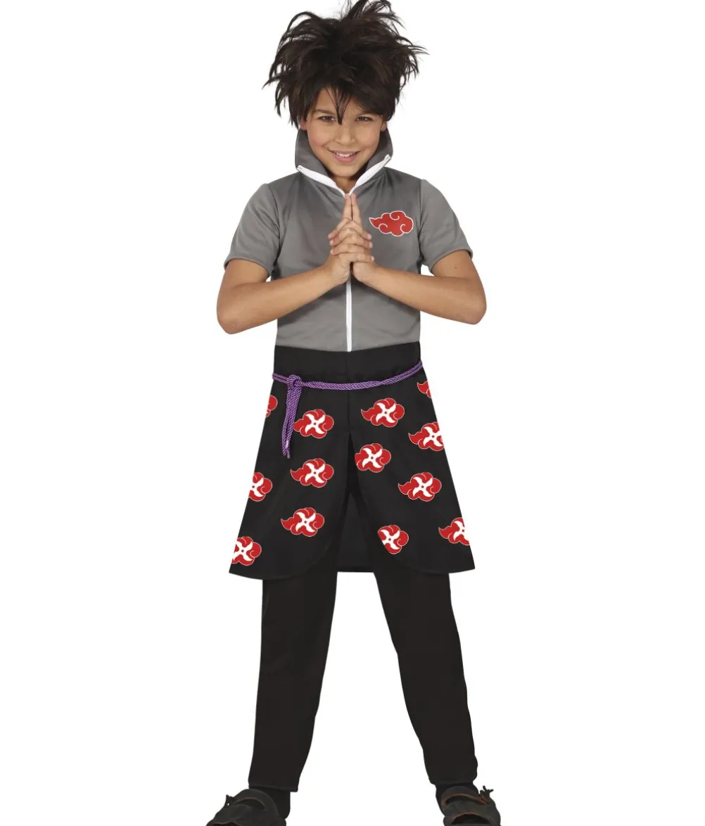 Sort Anime ninja kostume til drenge