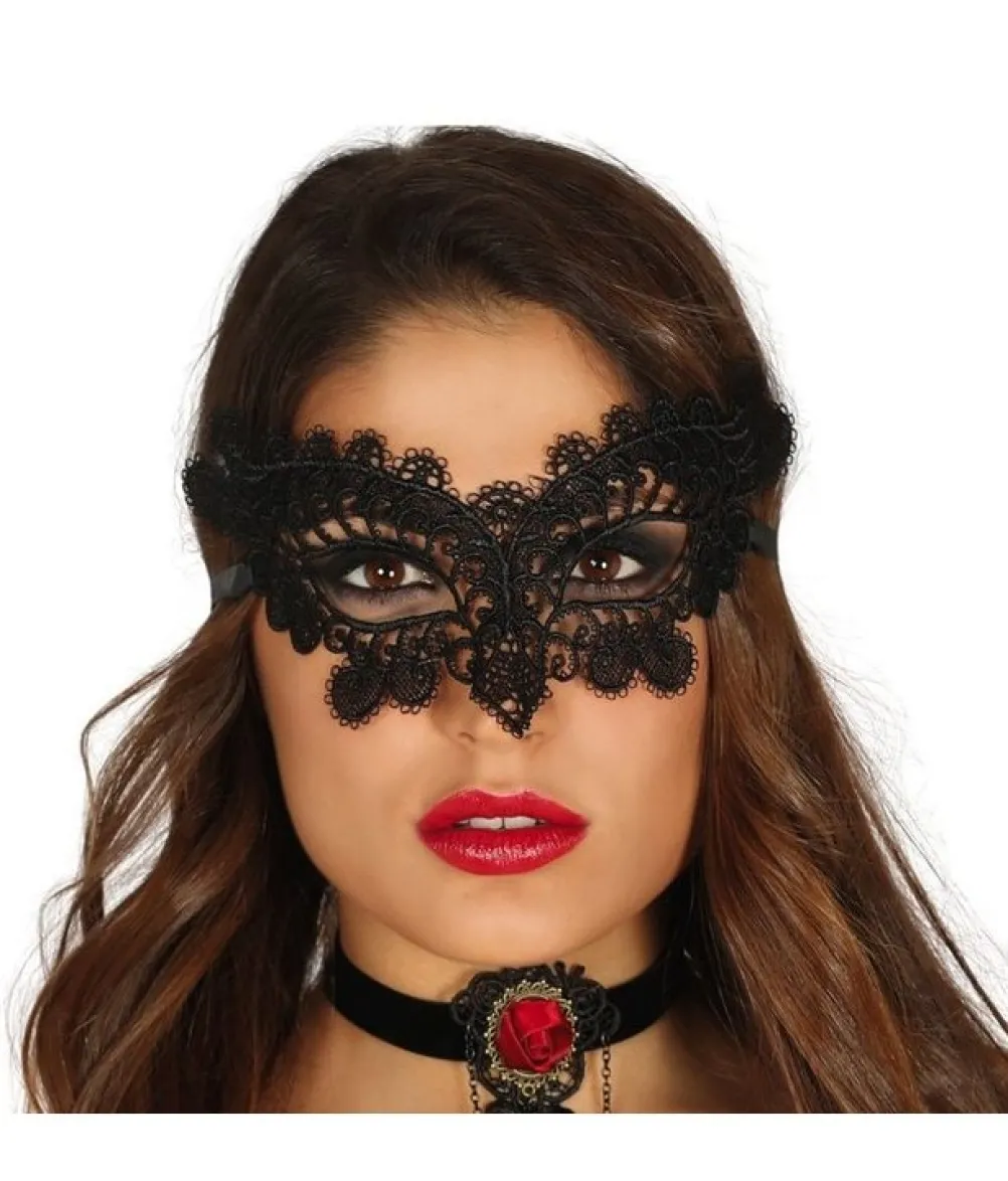 Sort blonde halvmaske