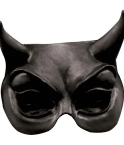 Sort djævle halvmaske