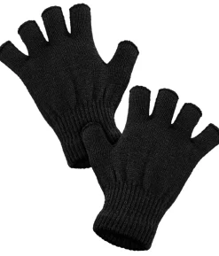 Sorte fingerløse handsker
