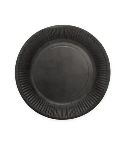Sorte paptallerkner, 23cm 8 stk