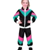 Sort 80er joggingdragt kostume