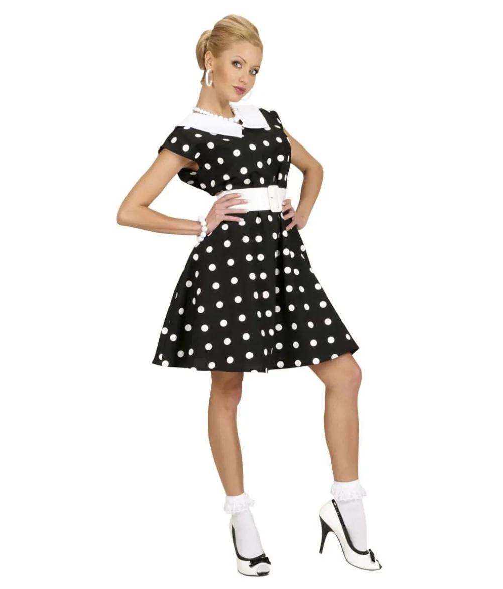 Sort 50er kjole kostume