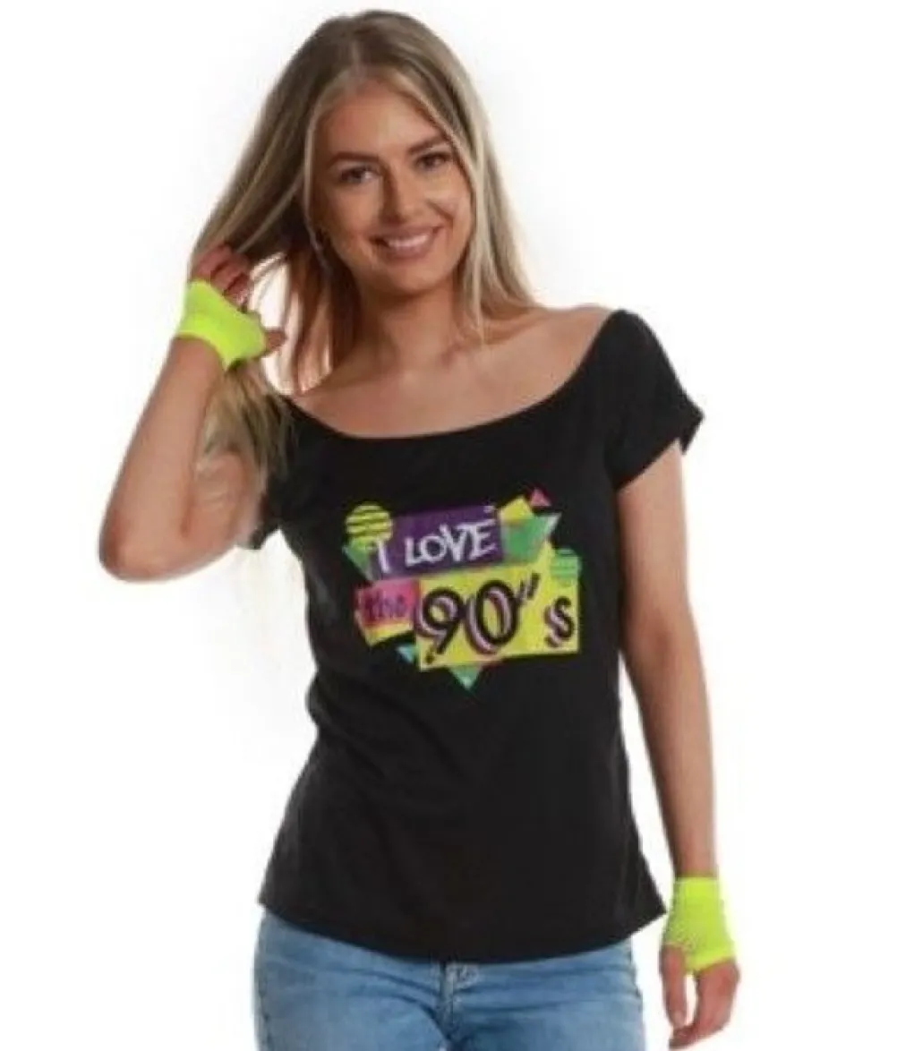 Sort 90er t-shirt