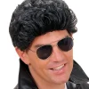 Sort Greaser paryk