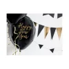 Sort Happy New Year ballon, 50 stk