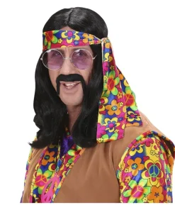 Sort Hippie Dude paryk