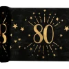 Sort og guld bordløber, 80 år