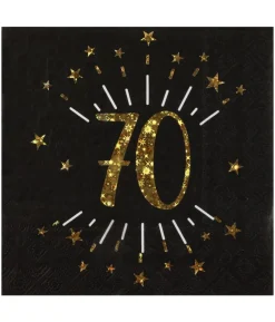 Sort og guld servietter, 70 år