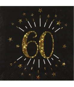 Sort og guld servietter, 60 år
