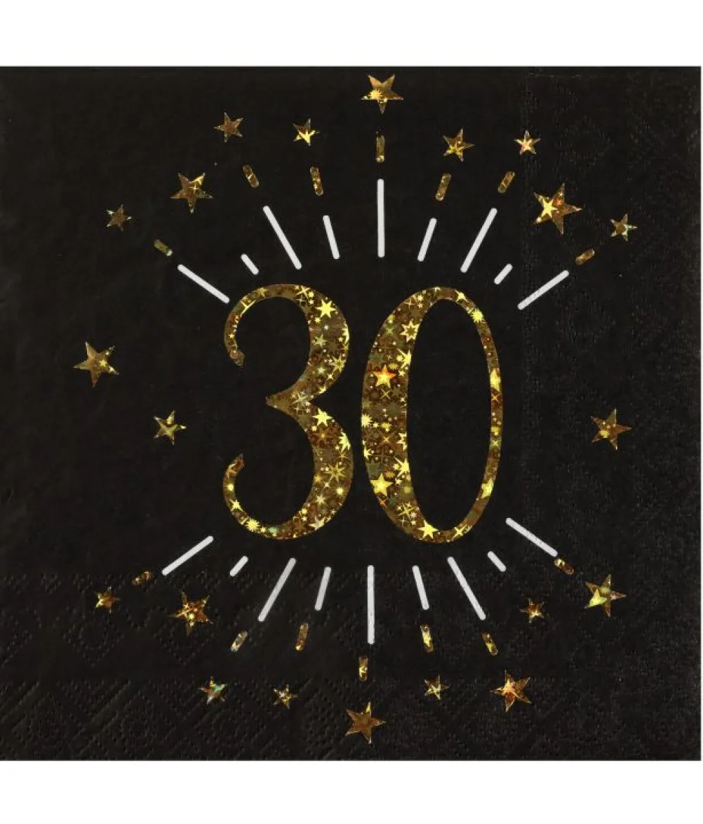 Sort og guld servietter, 30 år