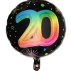 Sort og regnbue folieballon, 20 år