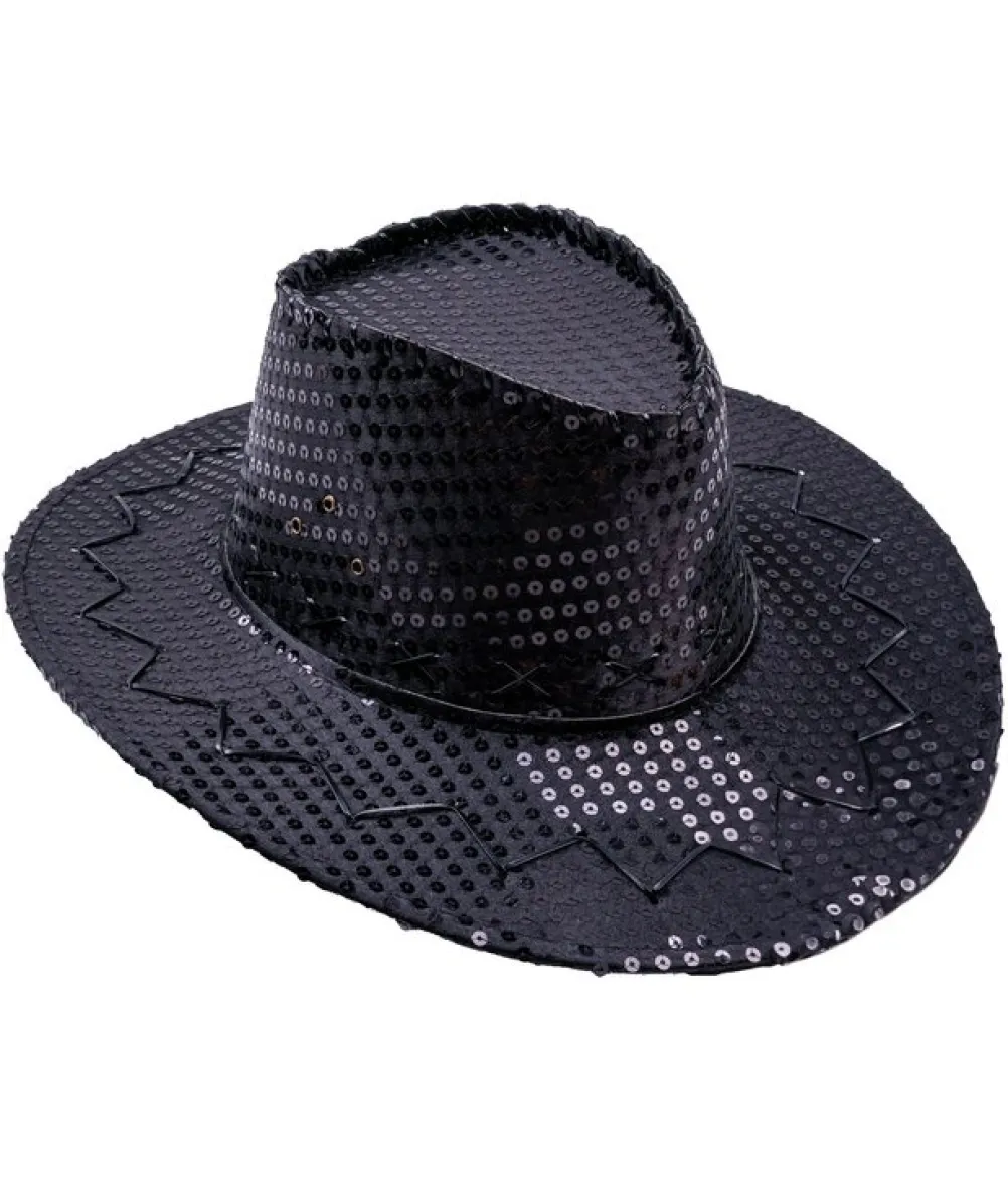 Sort paillet cowboyhat