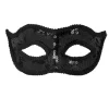 Sort paillet halvmaske