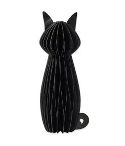 Sort papirvæv kat, 30 cm